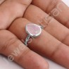 Sterling Silver Pink Chalcedony Handcrafted Silver Ring