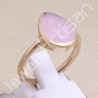 Pink Chalcedony Ring 925 Sterling Silver Ring Rose Gold-Plated Ring
