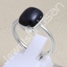 Black Onyx Ring Classic Solitaire Ring Natural Gemstone Ring