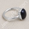 Black Onyx Ring Classic Solitaire Ring Natural Gemstone Ring