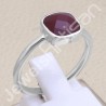 Red Quartz Ring Classic Solitaire Ring Natural Gemstone Ring