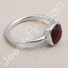 Red Quartz Ring Classic Solitaire Ring Natural Gemstone Ring