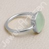 Mint Chalcedony Ring Natural Gemstone Ring 925 Sterling Silver Ring