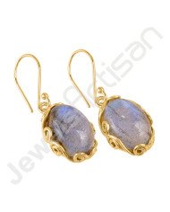 Labradorite Earrings Gold Vermeil Earrings 925 Solid Silver Earrings