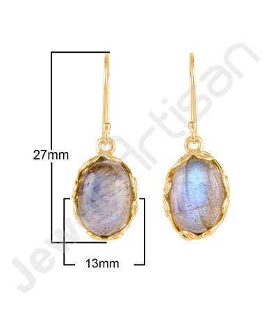Labradorite Earrings Gold Vermeil Earrings 925 Solid Silver Earrings