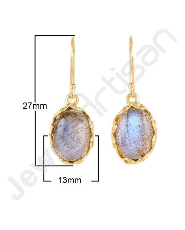 Labradorite Earrings Gold Vermeil Earrings 925 Solid Silver Earrings