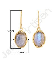 Labradorite Earrings Gold Vermeil Earrings 925 Solid Silver Earrings