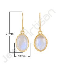 Rainbow Moonstone Earrings Gold Vermeil Earrings Solid Silver Earrings