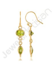 Peridot Earrings Gold Vermeil Earrings 925 Solid Silver Earrings