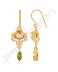 Citrine Earrings Peridot Earrings Garnet Earrings Gold Vermeil Earring