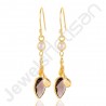 Smoky Quartz Earrings Pearl Earrings Citrine Gold Vermeil Earrings