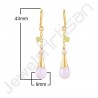 Rose Quartz Earrings Pearl Earrings Peridot Gold Vermeil Earrings