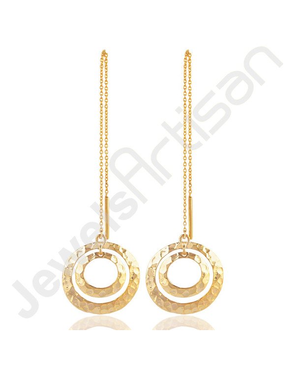18 K Gold-Plated Earrings Gold Vermeil Earrings 925 Solid Silver Earrings