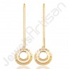 18 K Gold-Plated Earrings Gold Vermeil Earrings 925 Solid Silver Earrings