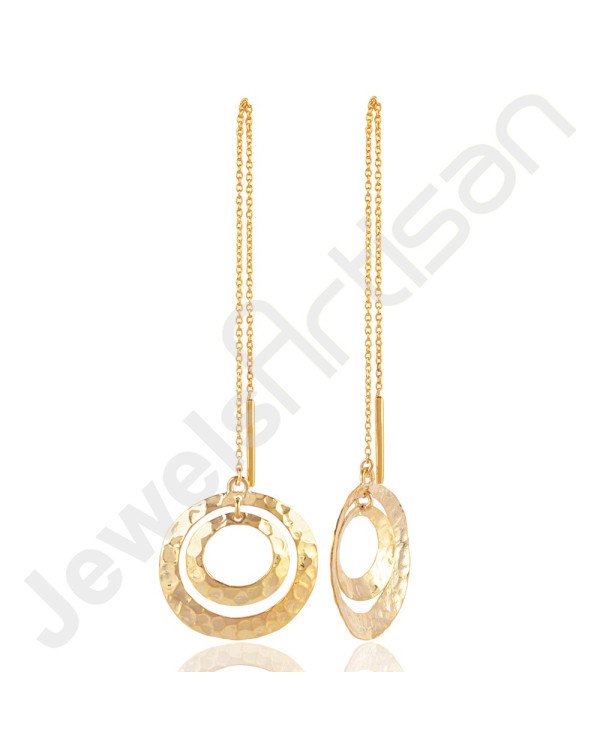 18 K Gold-Plated Earrings Gold Vermeil Earrings 925 Solid Silver Earrings
