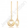 18 K Gold-Plated Earrings Gold Vermeil Earrings 925 Solid Silver Earrings