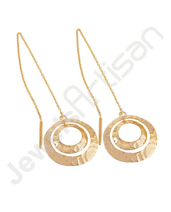 18 K Gold-Plated Earrings Gold Vermeil Earrings 925 Solid Silver Earrings
