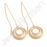 18 K Gold-Plated Earrings Gold Vermeil Earrings 925 Solid Silver Earrings