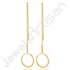 18 K Gold-Plated Earrings Gold Vermeil Earrings 925 Solid Silver Earrings