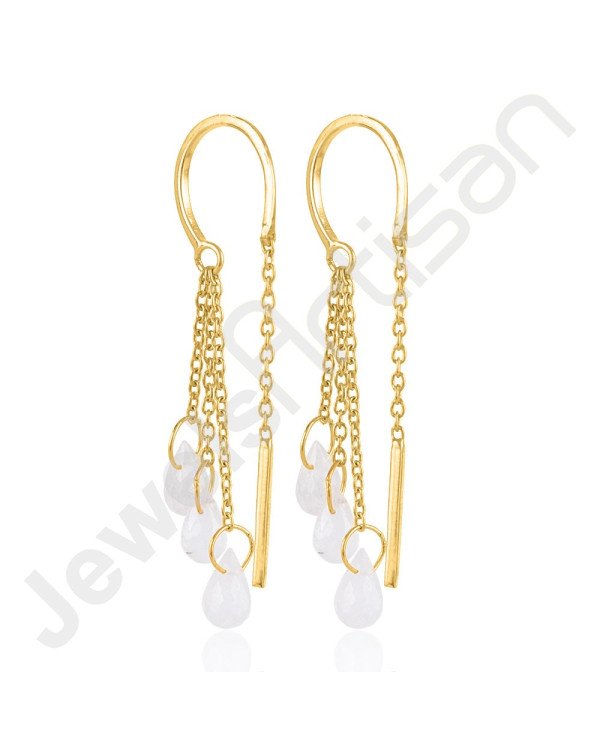 18 K Gold-Plated Earrings Gold Vermeil Earrings 925 Solid Silver Earrings