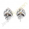 Citrine Gemstone Studs Sterling Silver Studs Handcrafted Silver Studs