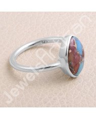 Blue Copper Turquoise 925 Sterling Silver Ring