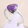 Sterling Silver Ring Handcrafted Purple Copper Turquoise Ring
