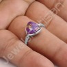 Sterling Silver Ring Handcrafted Purple Copper Turquoise Ring