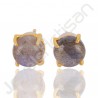 Labradorite Gemstone Studs Sterling Silver Studs Gold Vermeil Studs