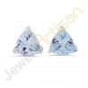 Sky Blue Topaz Studs Sterling Silver Studs Handcrafted Silver Studs
