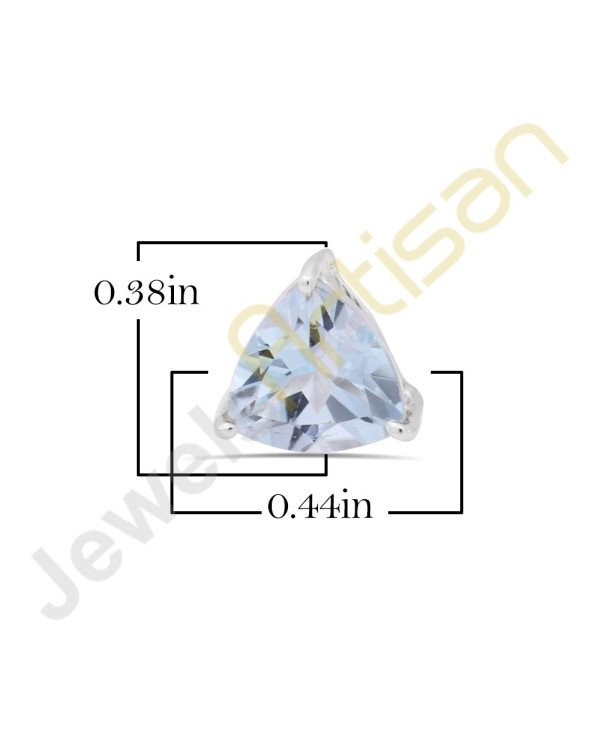 Sky Blue Topaz Studs Sterling Silver Studs Handcrafted Silver Studs