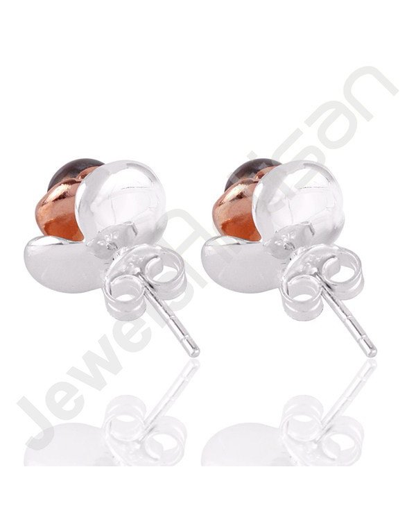 Color Pearl Studs Sterling Silver Studs Handcrafted Silver Studs