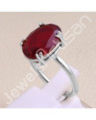 Red Quartz 925 Sterling Silver Ring