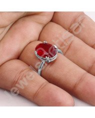 Red Quartz 925 Sterling Silver Ring