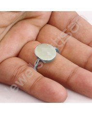 Mint Chalcedony Ring Natural Gemstone Ring 925 Sterling Silver Ring