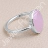 Pink Chalcedony Handcrafted Sterling Silver Ring