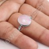 Pink Chalcedony Handcrafted Sterling Silver Ring