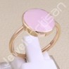 Pink Chalcedony Ring 925 Sterling Silver Ring Rose Gold-Plated Ring