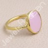 Pink Chalcedony Gold Vermeil Solid Silver Ring