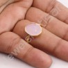 Pink Chalcedony Gold Vermeil Solid Silver Ring