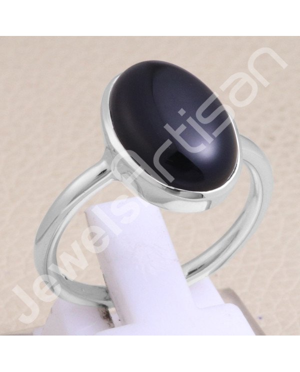925 Sterling Silver Black Onyx Handmade Silver Ring