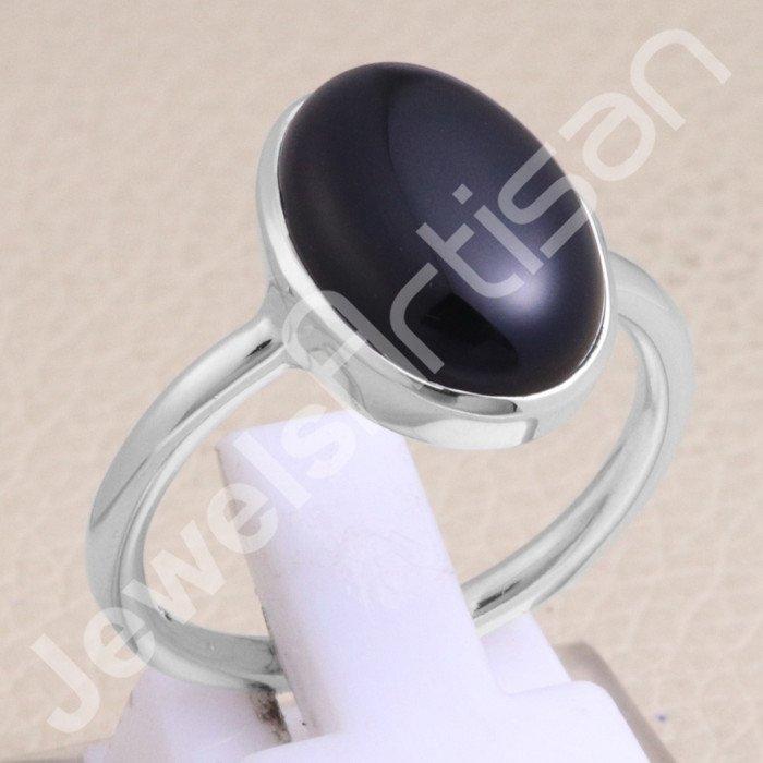 925 Sterling Silver Black Onyx Handmade Silver Ring