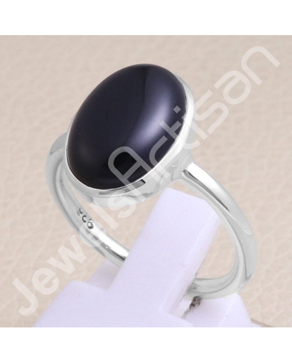 925 Sterling Silver Black Onyx Handmade Silver Ring