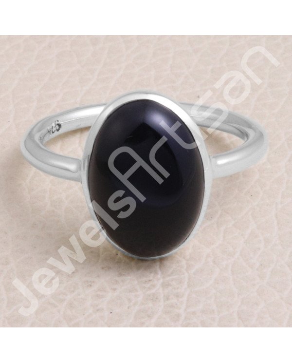 925 Sterling Silver Black Onyx Handmade Silver Ring