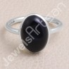 Black Onyx Ring Classic Solitaire Ring Natural Gemstone Ring