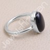 Black Onyx Ring Classic Solitaire Ring Natural Gemstone Ring