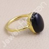Gold Vermeil Black Onyx 925 Solid Silver Ring