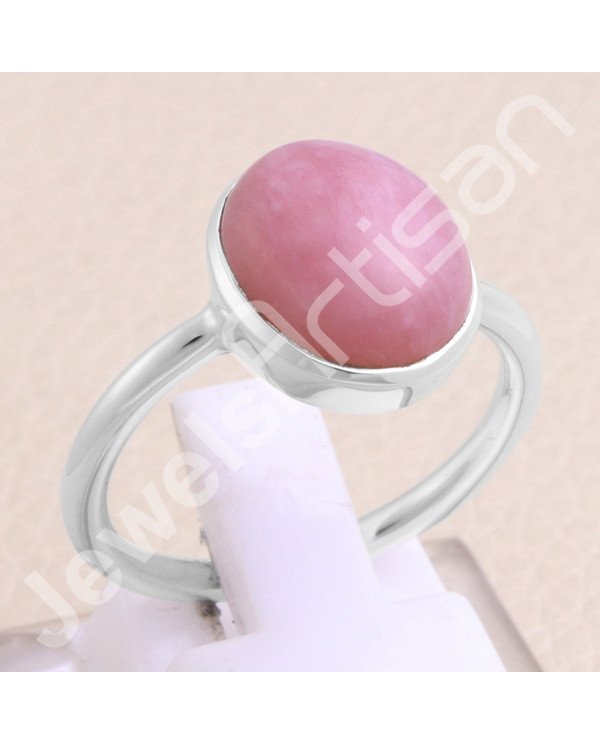 Pink Opal 925 Sterling Silver Handmade Ring