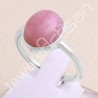 Pink Opal Ring Classic Solitaire Ring Natural Gemstone Ring
