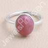 Pink Opal Ring Classic Solitaire Ring Natural Gemstone Ring